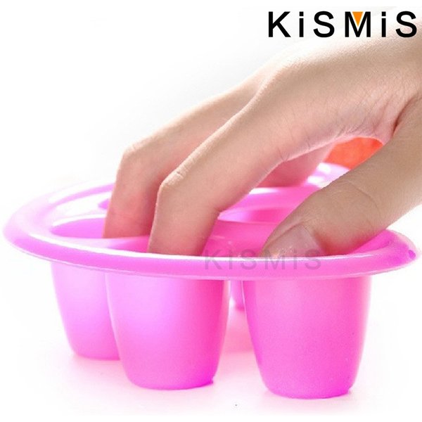 KISMIS Nagellack entfernen, Fünf-Finger-Einweichen, Schüssel für Nägel, Soak Off Gel-Entferner-Schüssel, Maniküre, Nagelkunst-Gel-Entferner-Werkzeug