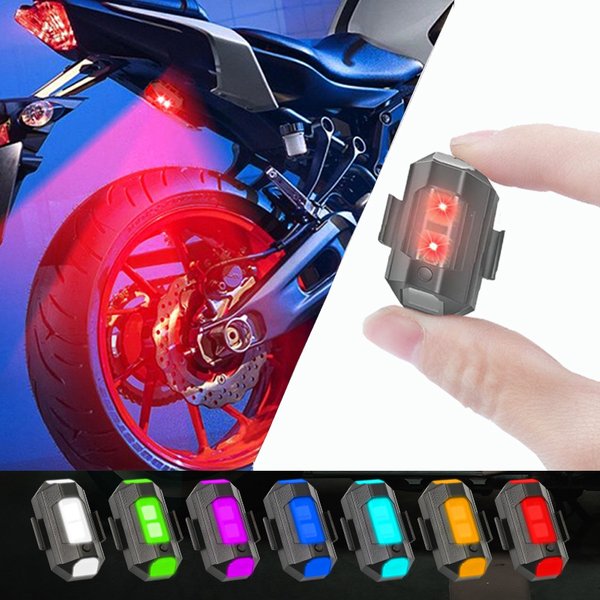 Lumières de moto Drone lumière stroboscopique USB LED Anti-Collision vélo avion nuit volant Mini clignotant voyant d'avertissement