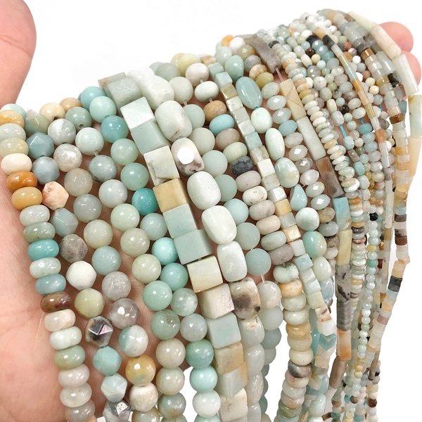Perles colorées en pierre naturelle pour la fabrication de bijoux, accessoire de bracelet, 40 types