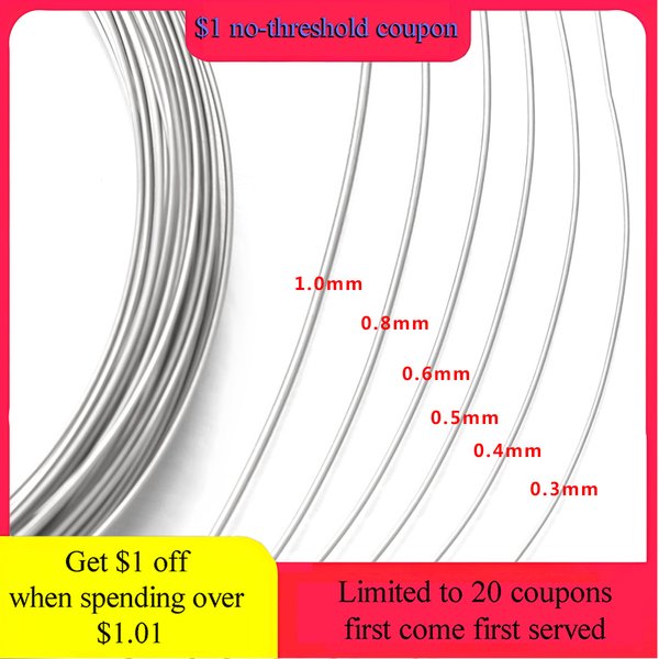 10m/roll Stainless Steel Solid Wire for Diy Beading Wire Necklace Bracelet Earring Jewlery Making No Rusting Wholesale