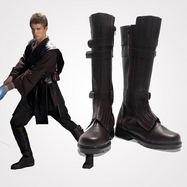 Anakin Skywalker Cosplay Stiefel High Heel Schuhe Halloween Cosplay Schuhe Prop Für Erwachsene Männer