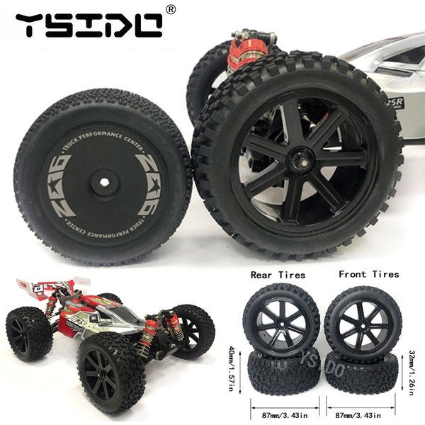 Mise à niveau Wltoys XK d'origine 144001 144010 124018 124019 124017 124016 Pneus avant arrière 12 HEX pour voiture tout-terrain RC 1/12 1/14 1/16