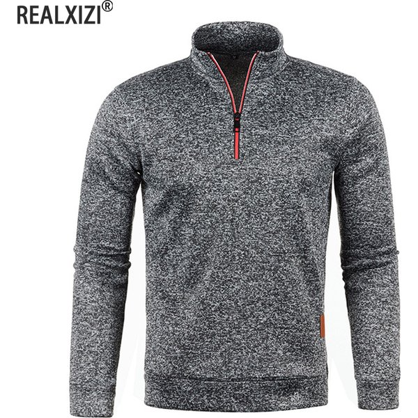 Männer Sweatshirts Halb Zipper Pullover Männlich Langarm Fleece Pullover Stehkragen Schneeflocken Hoodies Männer Kleidung
