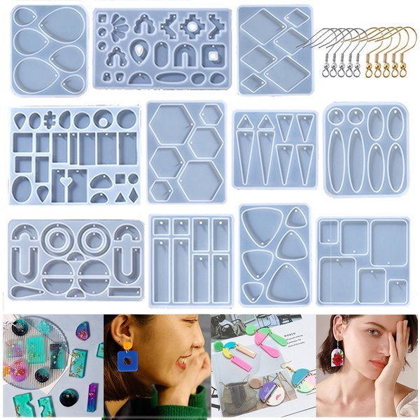 Multi-Sets Mode Design Ohrringe Anhänger Epoxidharz Silikon Formen Herstellung Für DIY Charms Anhänger Kreative Schmuck Handwerk 2022