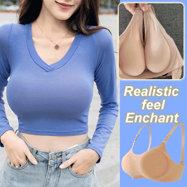 Soutien-gorge surdimensionné en Silicone pour femmes, faux seins, sous-vêtements Sexy, prothèse, Lingerie, Bralette, Cosplay, rembourré, soutien-gorge quotidien, haut court