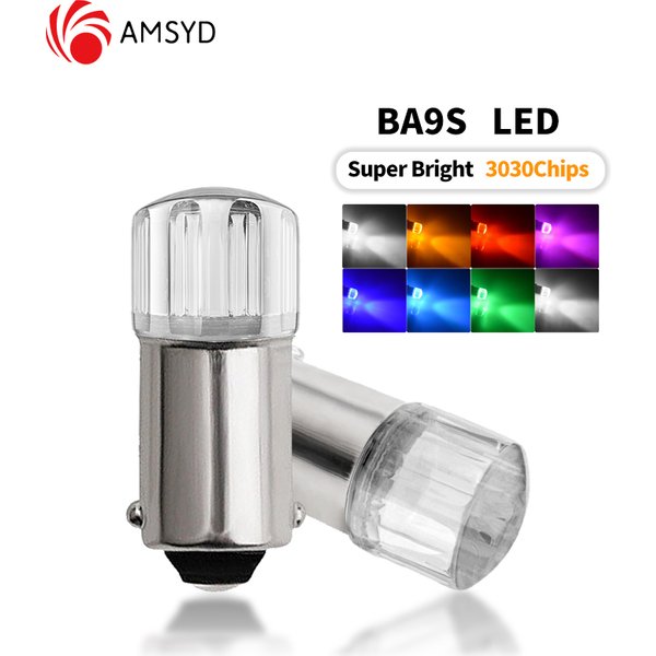 Lampe de Signalisation LED Ba9s T4W 3030, Puce pour Toit de Voiture, Lumières de Miroir, de Plaque de Planificateur, 6000K, Blanc, 6V, 12V, 10 Pièces