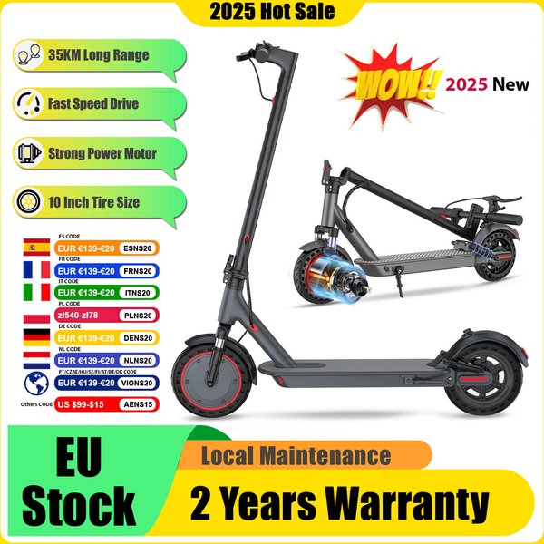Trottinette électrique AOVOPRO S10, autonomie ultra longue de 35 km, trottinette intelligente, super rapide, double amortissement, trottinette électrique