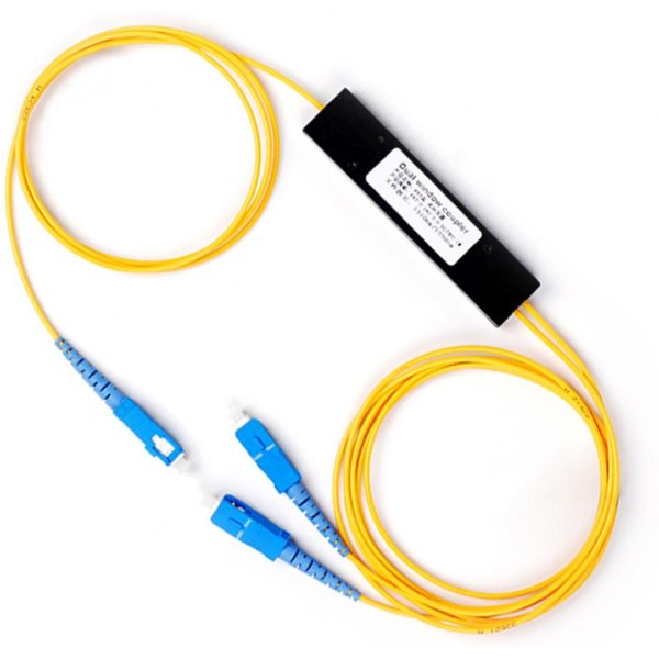 5PCS/lot SC UPC 1X2 PLC Singlemode Fiber Optical Splitter FBT Optical Coupler 1X2 Fiber Optical Splitter