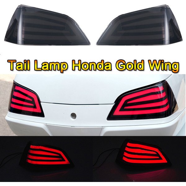 2pcs Motorcycle Trunk Tail Light Lens Turn Signals Brake Lights Lens Cover For Honda Goldwing GL1800 2001-2017 Turn Signal Lamp