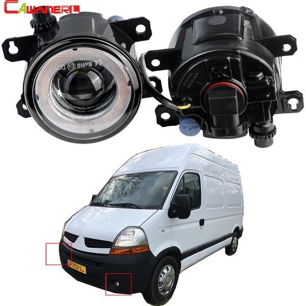 Phare antibrouillard LED pour voiture, Angel Eye DRL, phare diurne, Renault Master 2, Renault II, H11, 2003, 2004, 2005, 2006, 2007, 2008, 2009, 2010, 2 pièces