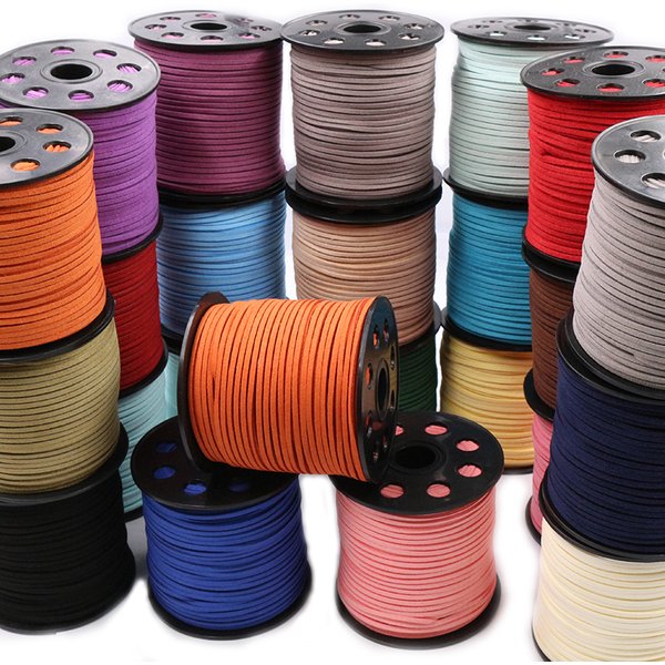 10m/lot 2.5mm Flat Faux Suede Braided Cord Korean Velvet Leather Thread String Rope For DIY Necklace Jewelry Making Supplies
