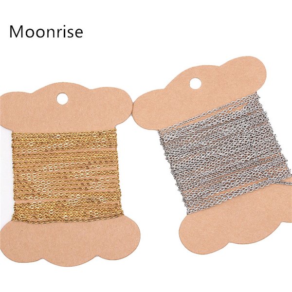 Extension de collier en acier inoxydable, 3/5 mètres, 16,4 pieds, chaînes croisées torsadées pour collier, accessoires de bijoux, fabrication de bricolage