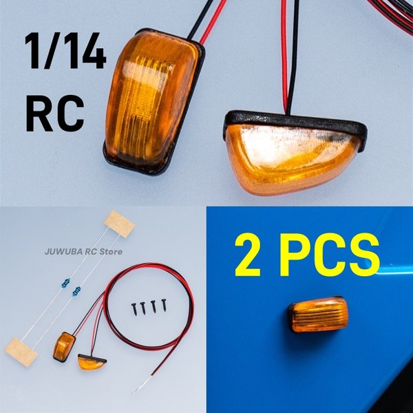 2 PCS RC 1/14 Lkw Led Seite Lichter Position Lampe Für Tamiya 1/14 770 s R620 Arocs TGX 1/12 Crawler TRX4 Auto Teile Zubehör