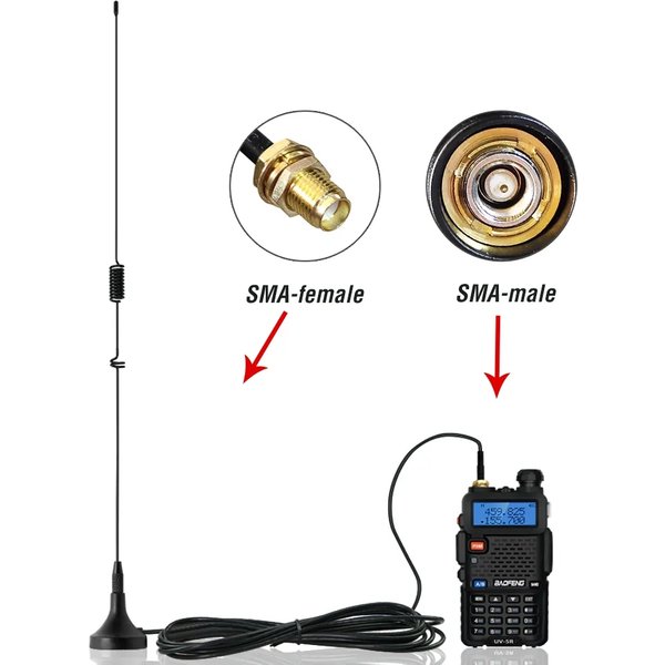 UT-106UV Autoantenne Magnetische SMA-F Dual Band On-board Antenne VHF UHF für Baofeng UV-5R UV82 GT-3TP GT-5 Amateurfunk Zubehör