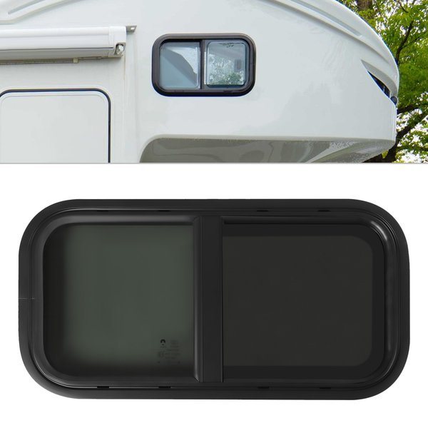 600 x 300 mm/700 x 400 mm RV-Schiebefenster, Wohnwagen-Lüftungsfenster, Anhänger, Wohnmobil-Lüftungsluke, Seitenfenster aus gehärtetem Glas + Insektennetz