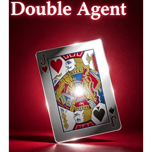 Double Agent Zaubertrick Sofortige Kartenverwandlung Close-Up Gimmick mit unsichtbarem Pokerdeck Komödienrequisite für Magier