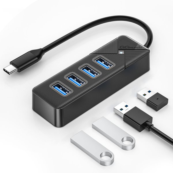 USB 3.0 HUB Hochgeschwindigkeits-USB-A 4 Typ-C Anschlüsse Splitter 5Gbps Multiport USB-Hub-Adapter für PC Computer-Zubehör Laptop