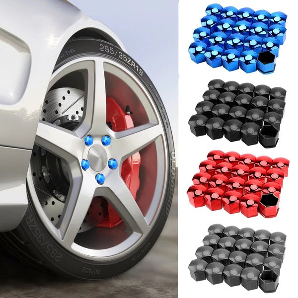 19/17mm 20 pièces/ensemble bouchons d'écrou de roue de voiture couvercles de Protection bouchons antirouille couvercle de vis de moyeu automatique boulon d'écrou de pneu de voiture décoration