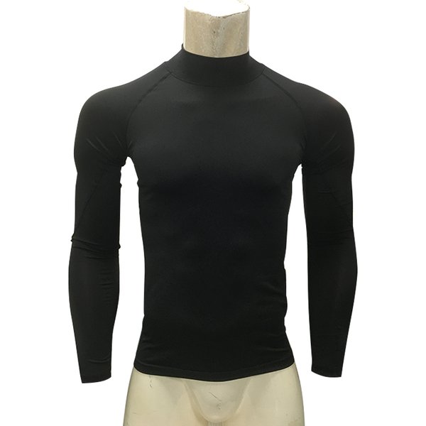 Men Sports Long Sleeve Blouse Shirt Athletic Top Training UPF 50+ UV Protection Rash Guard Black Male Swimming Cycling T-Shirt