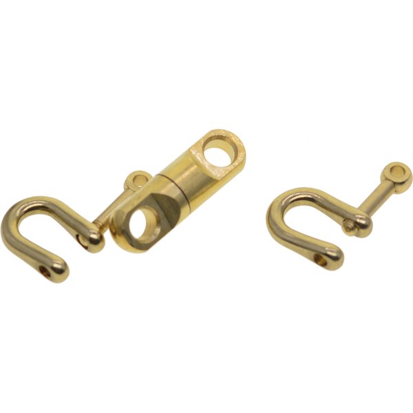 Laiton massif super fin 360 ° Porte-clés pivotant amovible, mousqueton à vis en laiton, outil EDC DIY