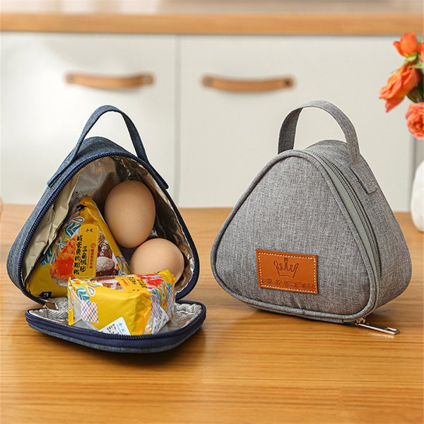 Mini Triangular Insulation Bag Aluminum Foil Thermal Cooler Lunch Tote Student Rice Ball Bag Lunch Box Bento Lunch Carry Bags