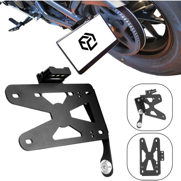 Support de plaque d'immatriculation arrière pour moto Harley Sportster S RH1250, avec éclairage de signalisation LED, accessoires de montage latéral