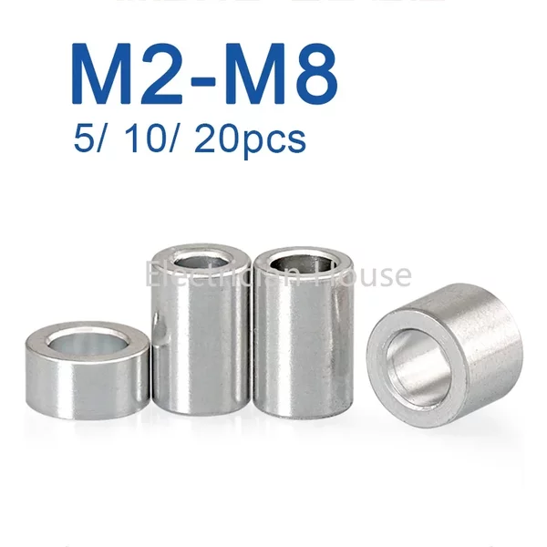 5/10/20 szt. Podkładka płaska ze stopu aluminium M3 M4 M5 M6 M8, tuleja CNC, niegwintowana podkładka dystansowa do modeli RC