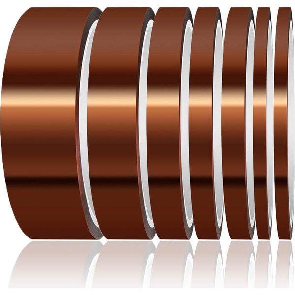 33M Gold Tape High-Temperature Heat Resistant Adhesive Tape Polyimide 10-50MM Width No Residue for Masking Soldering Etc