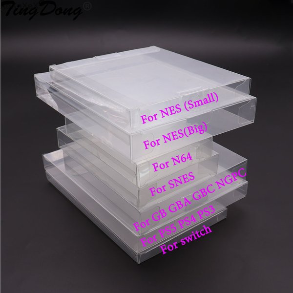 20 stücke transparente Game Box Protector Case CIB-Spiele klares Plastik Haustier für N64 GB GBA GBC NES NES Switch für PS5 PS4 PS3 PS2
