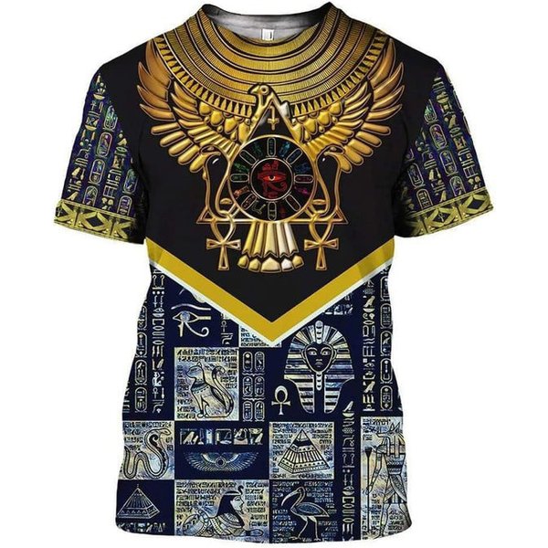 Egypt Anubis Graphic Men's T-Shirt For Men Clothing 3D Printed Summer Tops Short Sleeve Fashion Casual Oversized Tees Shirts