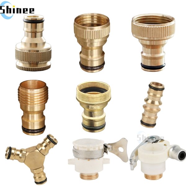 Connecteur rapide de robinet en laiton, 1/2 ''3/4'' 1 '', adaptateur de couplage de tuyau en cuivre de 16mm, réparation de tubes de jardin, outil de raccords de pistolet d'arrosage 1 pièces