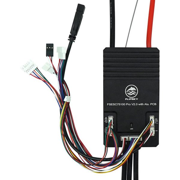 Aluminiowa płytka PCB Flipsky 75100 Pro V2.0 z przyciskiem włącznika/wyłącznika opartym na VESC do kontrolera prędkości e-deskboardu/hulajnogi/roweru elektrycznego.