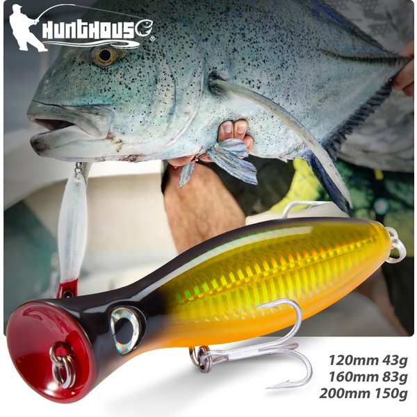 Hunthouse Popper appât de pêche filature GT leurre eau salée Isca Poppers leurre dur appâts pêche à la traîne matériel de pêche thon Bluefish