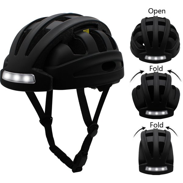 LED tragbare Reit stadt Helm Falten Radfahren MTB Rennhelm Fahrrad leicht mit Rücklicht Scheinwerfer