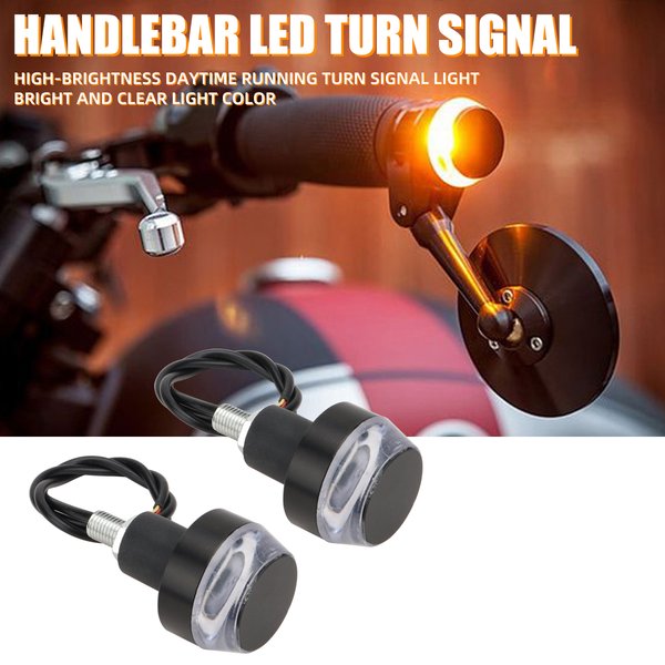 2 stücke Motorrad LED Griff Licht leiste End anzeige für Auto Blinker LED Licht Universal Griff Bar Griff Stecker Seite Markierung lampe