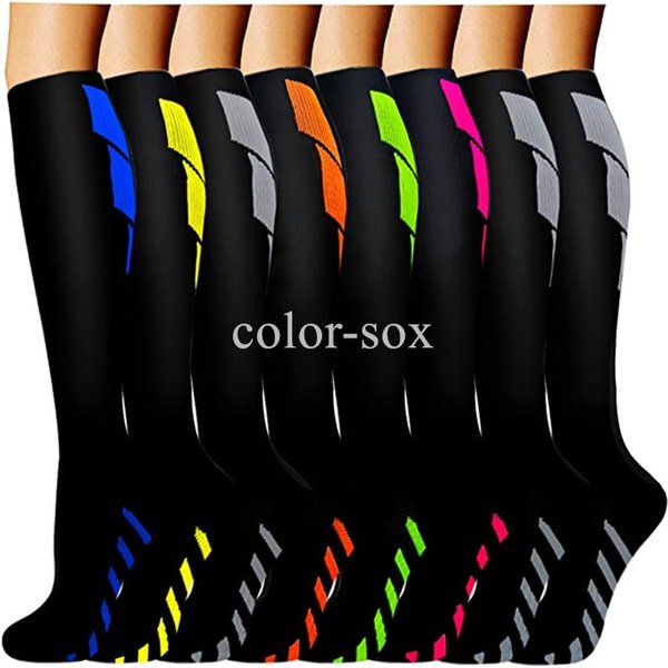 Nouvelles chaussettes de Compression en plein air hommes femmes chaussettes de sport de course diplômées Crossfit formation course récupération cyclisme voyage chaussettes
