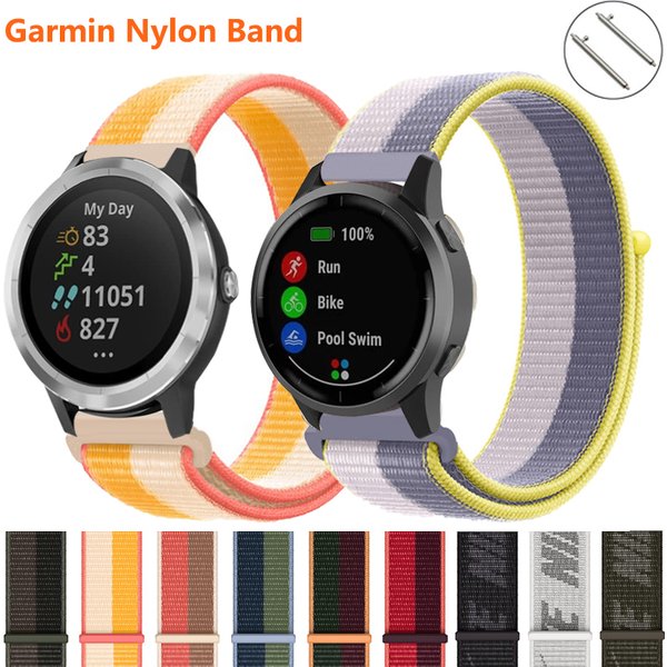 20mm 22mm Nylon band für Garmin Vivo active 3 Uhren armband Venu 2 2s sq Vorläufer Armband Armband Garmin Vivo active 4 Band