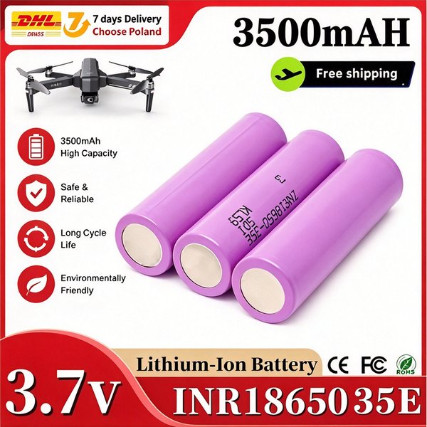 INR18650-35E 3,7V 3500mAh Lithium-Ionen-Akku mit tatsächlicher Kapazität, geeignet für DIY-Elektrowerkzeuge und Taschenlampen
