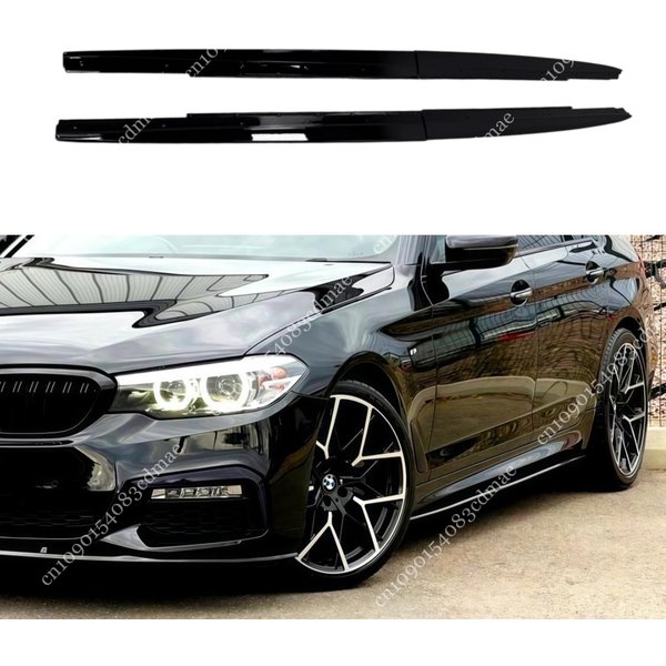 Kit de carrosserie 4 pièces noir brillant pour BMW Série 5 G30 G31 M PACK 2018-2023, extensions de jupes latérales, ailerons de tuning