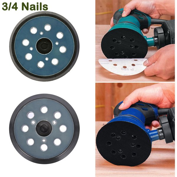 125mm 5 Inch Sander Pad 8-Holes 3/4 Nails Backing Sanding Disc Pad Hook Loop Sanding Pads for Electric Orbital Sander Polishing