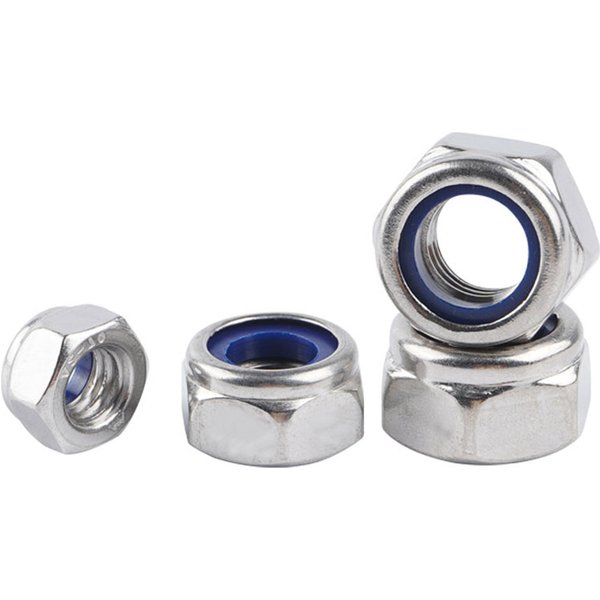 Ecrou de blocage à insertion autobloquante, acier inoxydable épaissi, DIN982, M5, M6, M8, M10, M12, M16, 304