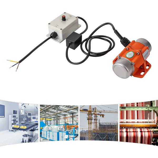 Moteur à vibrations AC 220V, vibrateur industriel 30W 3000RPM avec étanchéité IP65 et faible niveau sonore 65dB, pour les équipements miniers, alimentaires, de construction et de peinture en poudre