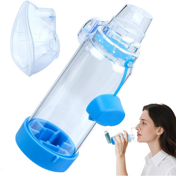 Chambre d'inhalation Automizer Spacer Mist avec masque et gobelet pour bébés, adultes et enfants, pour l'asthme, compatible avec les compresseurs et nébuliseurs