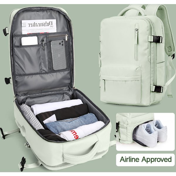 Reise rucksack für Frauen, Handgepäck Flug gesellschaft genehmigt, Outdoor-Sport großen Wander rucksack, fit 15,6 Zoll Laptop-Rucksack