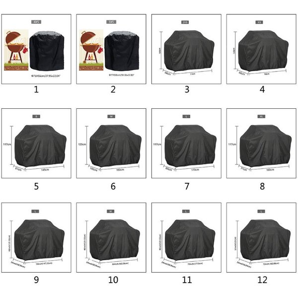 Große Grillabdeckung, staubdichte und wasserdichte Weber Heavy Duty Carbon-Grillabdeckung, regensichere Grillabdeckung für den Außenbereich