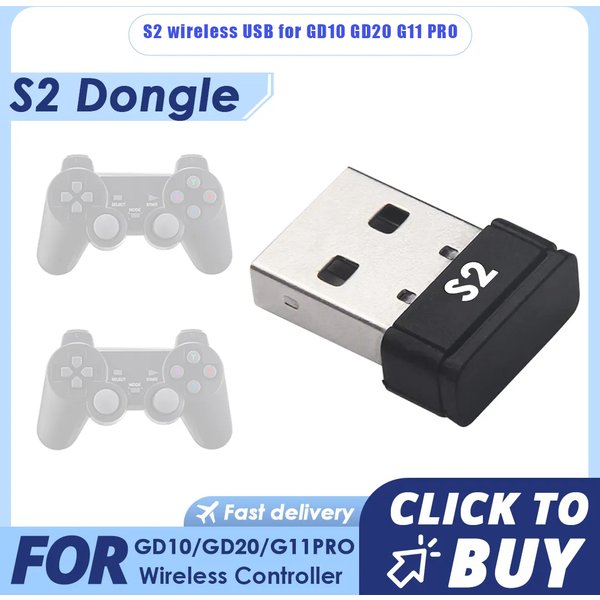 Dongle USB S2 pour bâton de jeu GD10 4K, récepteur sans fil pour manette de jeu, pour VAYAVA Ampown GD20 G11 PRO, USB sans fil