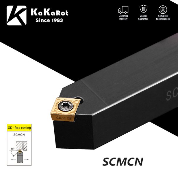 KaKarot-Outil de tournage externe, Outils de coupe pour tour, Inserts en carbure, 1 jeu, SCMCN1212H09, SCMCN1010H06, CCMT06, CCMT09, CCMT12