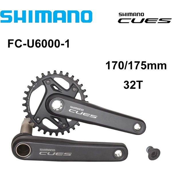 SHIMANO CUES FC-U6000-1 2-TEILIGER KURBELSATZ 1x11/10/9-Gang 170MM 175MM 30T 32T Empfohlene Tretlager MT501 Originalteile