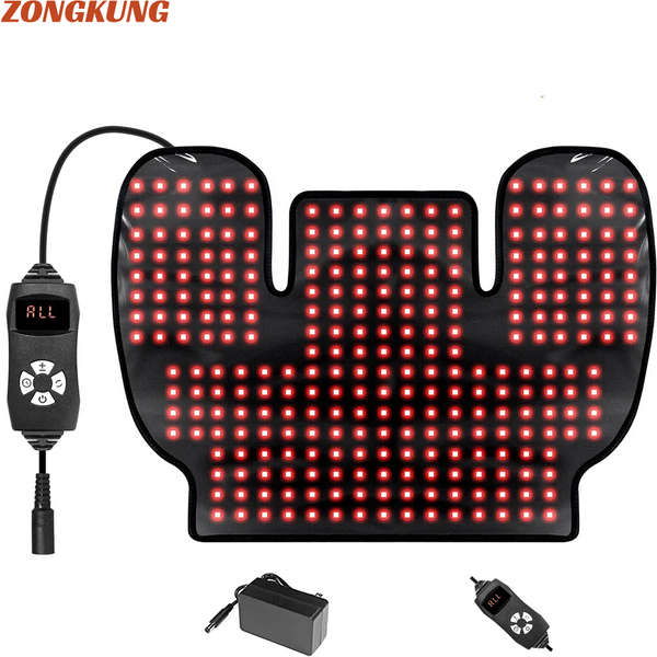 Coussin chauffant à lumière rouge 660nm et 850nm, pour soulager les douleurs musculaires du dos et des épaules, lumière infrarouge relaxante pour le corps, nouveau