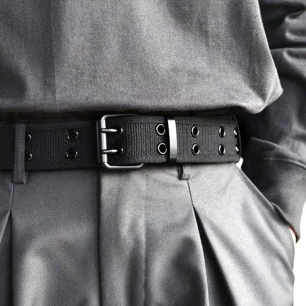 Ceinture tissée à Double rangée pour hommes et femmes, avec boucle d'aiguille, pour loisirs, Sports, travail en plein air, nouveauté 2023